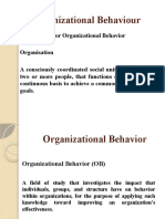 Organizational Behavior foundations