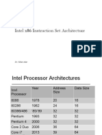 Intel x86 Instruction Set Architecture: Dr. Nihat Adar