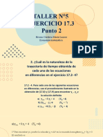 Taller N°5 Ejercicio 17.3 Punto 2: Rivera Córdova María Lucero Economía Matemática