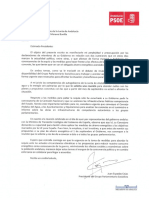 Carta de Juan Espadas A Juan Moreno Bonilla