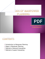 Manpower Planning: Methods of Demand and Supply Forecasting