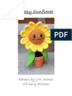 Happy Sunflower: Pattern by J.H. Winter of Ink & Stitches