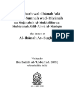 Ash-Sharh Wal-Ibānah Alā Usūl As-Sunnah Wad-Diyānah Wa Mujānabah Al-Mukhālifīn Wa Mubāyanah Ahlil-Ahwā Al-Māriqīn Also Known... (Ibn Battah Al - Ukbarī Abū Hājar (Translator) )