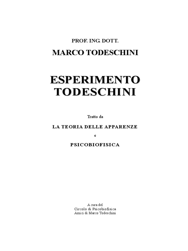 9 - Esperimento Todeschini | PDF