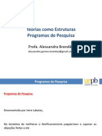 FC - ProgramasDeLakatos - Segunda UNIDADE