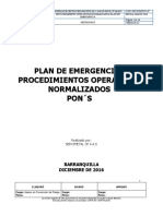 5.1.1.3 Procedimiento Normalizado Plan de Emergencia