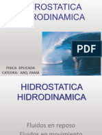 diapositivas HIDROSTATICA HIDRODINAMICA