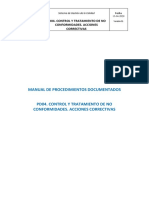 PD04 Control y Tratamiento de No Conformidades Acciones Correctivas