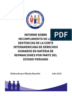 Perú: informe sobre incumplimiento de sentencias de Corte IDH
