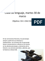 Clase de lenguaje, martes 30 de marzo