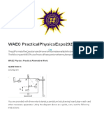 WAEC Physics Practical Questions and Answers 2020