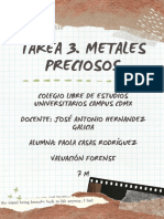 Tarea 3. Metales Preciosos