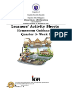 Learners' Activity Sheets: Homeroom Guidance 9 Quarter 3-Week 6