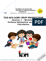 Tle-Afa-Agri Crop Production: Quarter 1 - Module 2: Perform Estimation and Basic Calculation