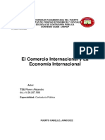 El Comercio Internacional y La Economía Internacional (Informe) - Alejandro Rivero - 28.207.586