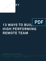 13 Ways To Build A High Performing Remote Team