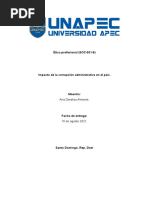 Impacto de la corrupción administrativa en el país