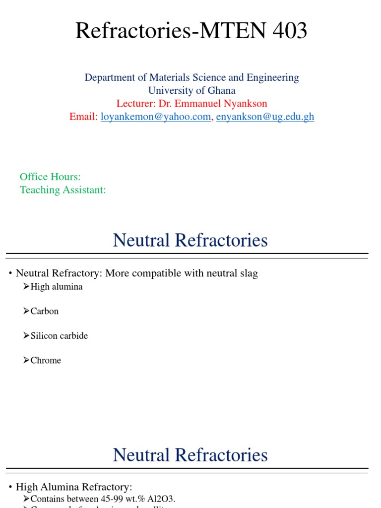 Neutral Refractories 2021 | PDF | Refractory | Graphite