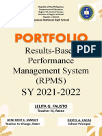 Portfolio: Results-Based Performance Management System (RPMS)