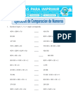 Comparacion de Numeros para Cuarto de Primaria