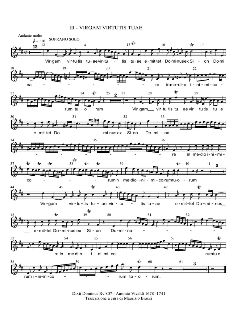03 Dixit Dominus RV 807 IIICoro PDF Compositions Psalms