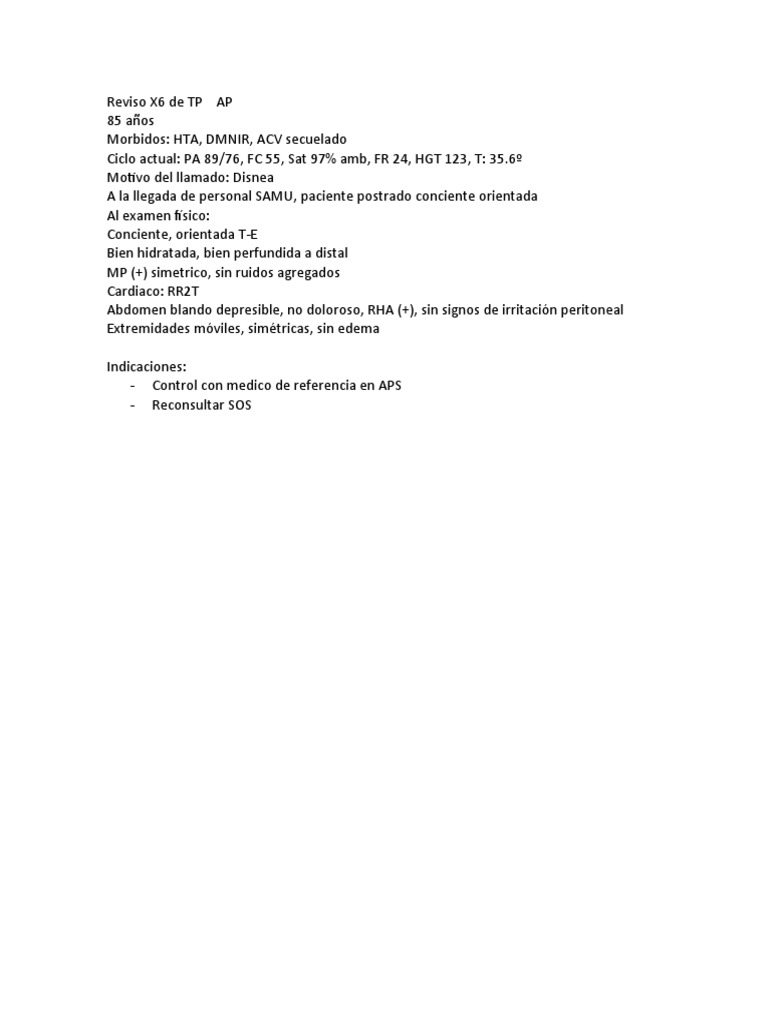 Plantilla SAMU | PDF