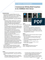 Acoustic Rapid Commercial Off-the-Shelf Insertion (A-RCI) For AN/BQQ-10 (V) Sonar