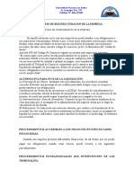 ProcesosReestructuraciónEmpresasDificultadesFinancieras