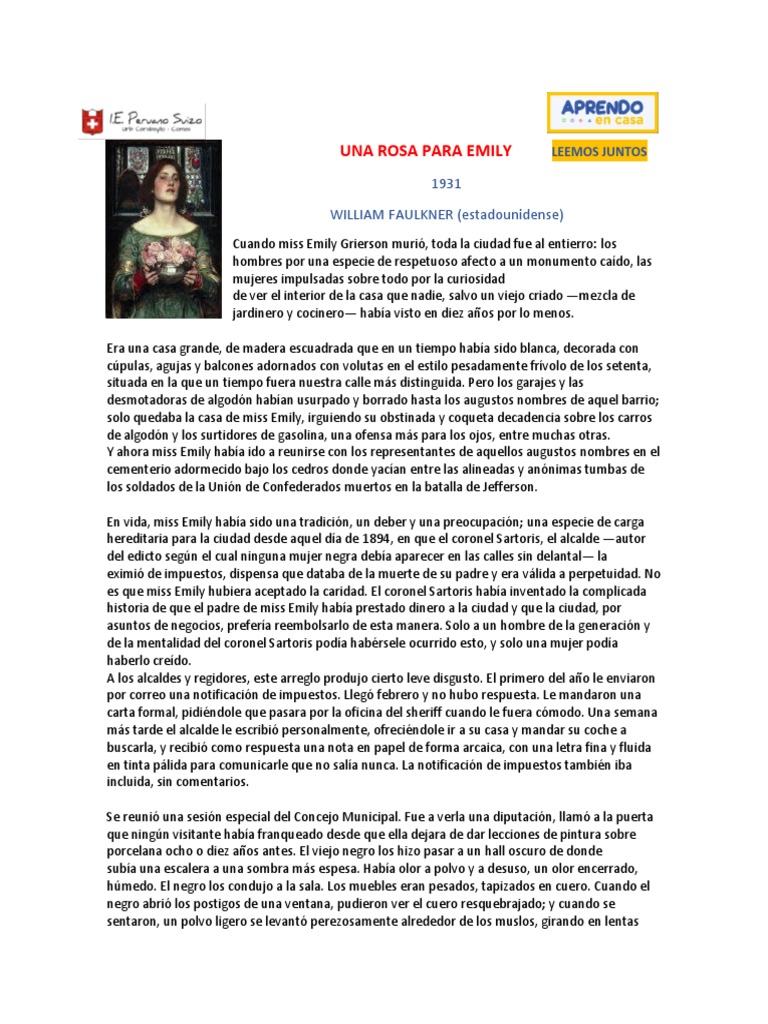 Una rosa para Emily PDF