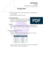 Revision Note Matematika Kelas 7 Penyajian Data