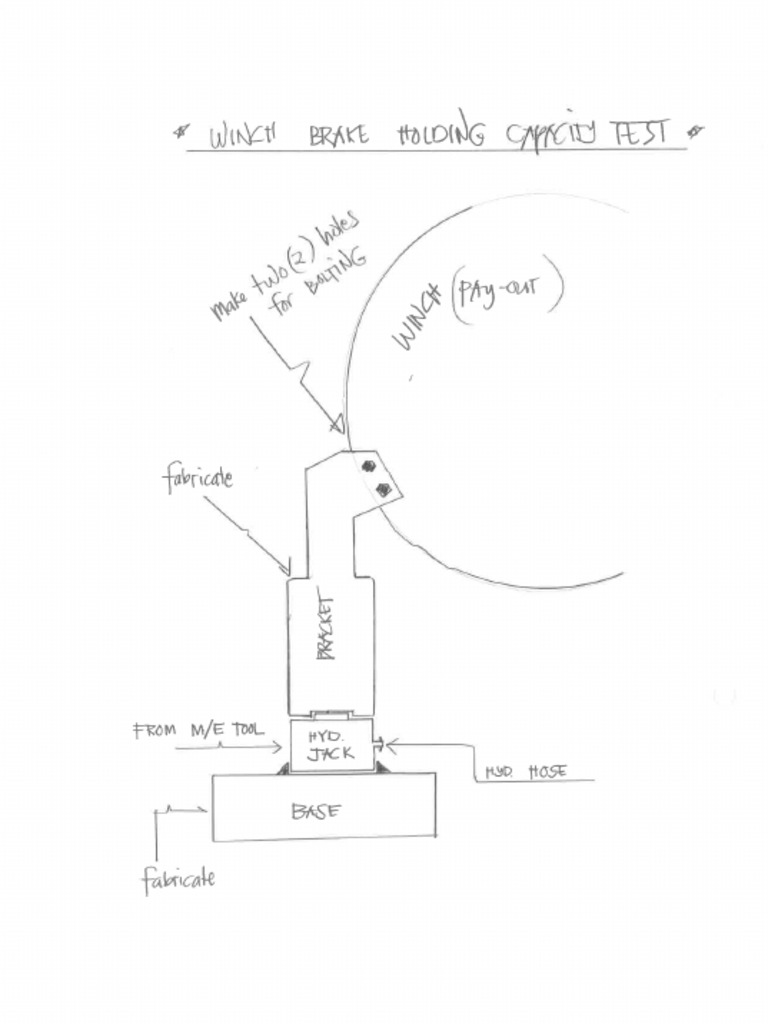 Skecth of Winch Brake Test Equipment PDF