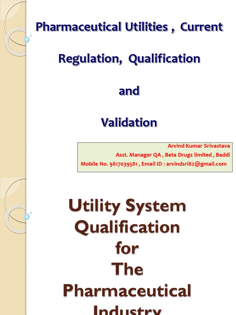 Pharmaceutical Utility Qualification PDF Verification And