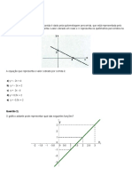 Questões sobre funções, gráficos e equações lineares