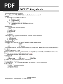 NCLEX Guide Compilation