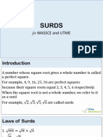 Surds: For Wassce and Utme