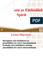 The Person As Embodied Spirit