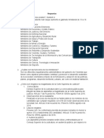 Ministerios y funciones de los órganos del Estado Colombiano