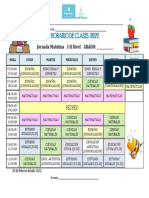 Horario de Clases - Matutina I-II Ciclo 2022