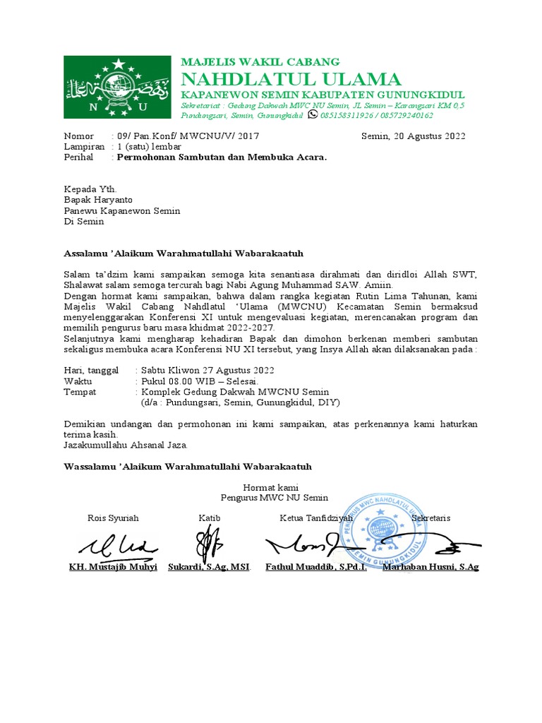 Undangan 2 khos acara konferensi pdf