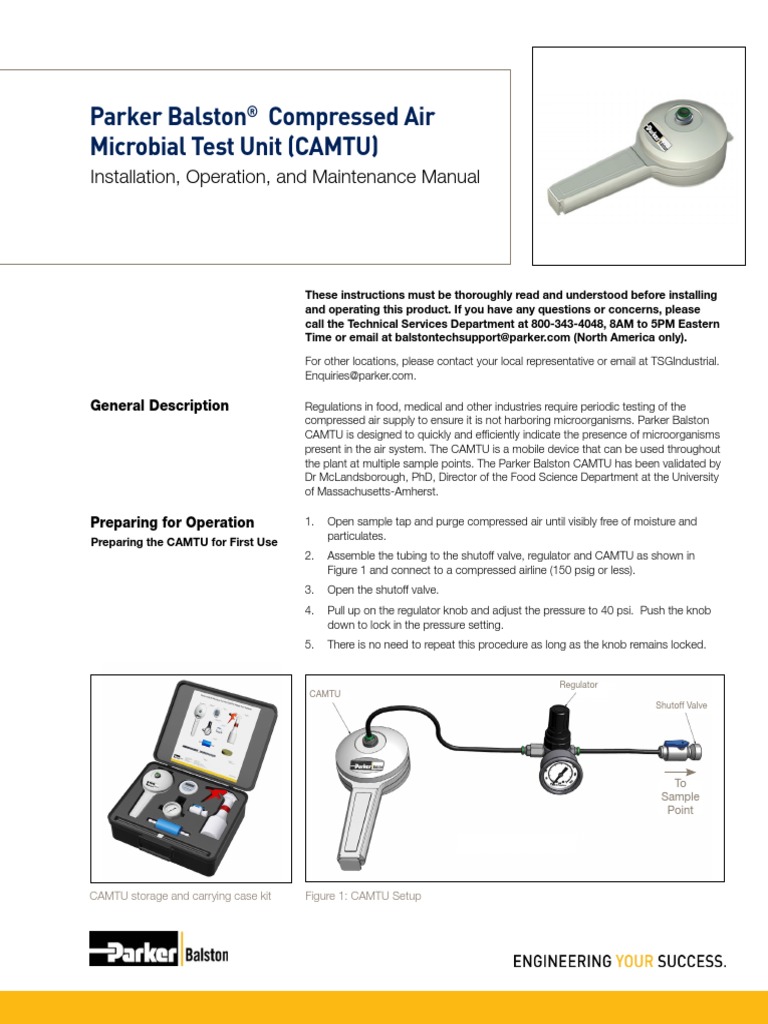 Parker Balston Compressed Air Microbial Test Unit (CAMTU