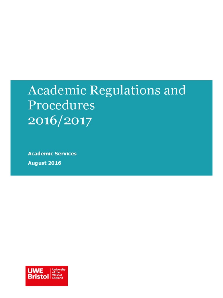 Academic Regulations 2016 2017 | PDF | Master's Degree | Postgraduate
