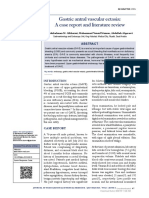 Gastric Antral Vascular Ectasia - Case Report and Literature Review