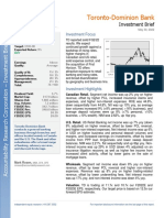 Toronto-Dominion Bank: Investment Brief