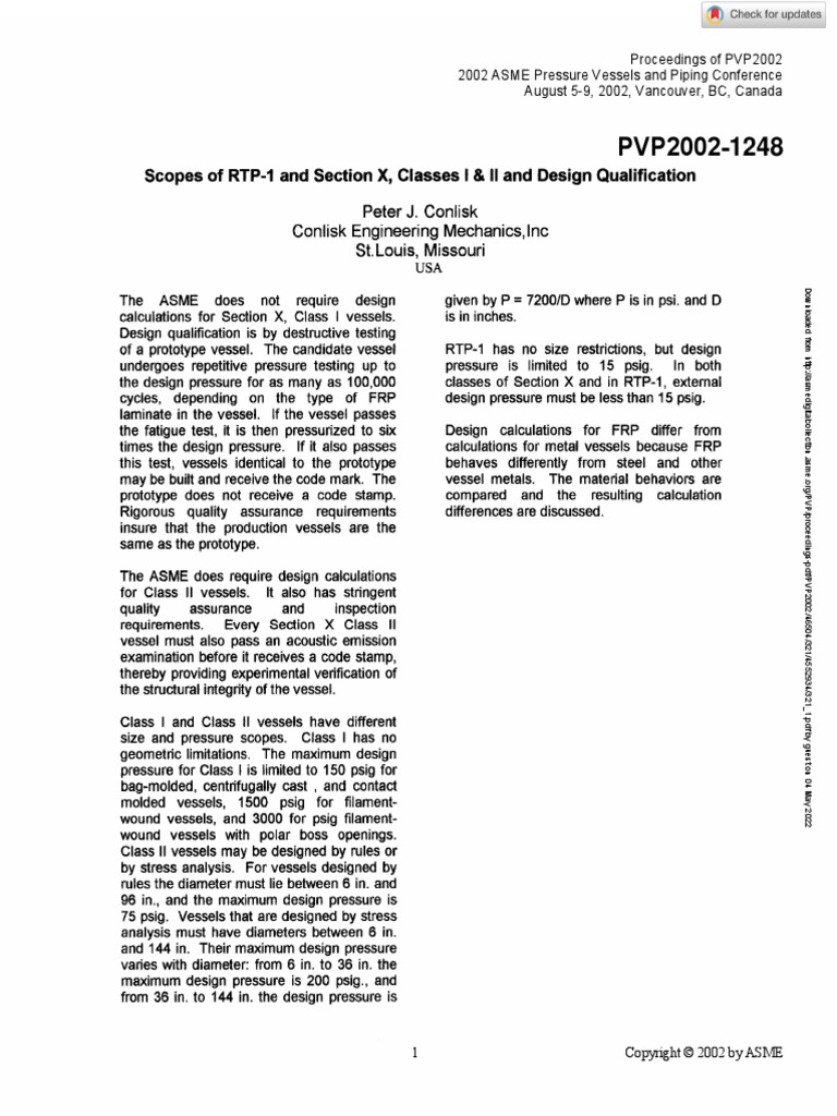 Scopes of RTP-1 and Section X, Classes and Design | PDF | Pressure ...