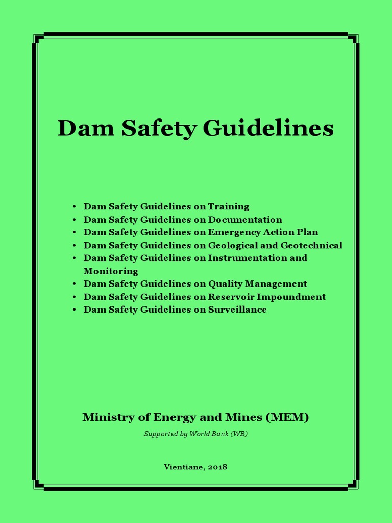 Dam Safety Guidelines December 2018 PDF Records Management Dam