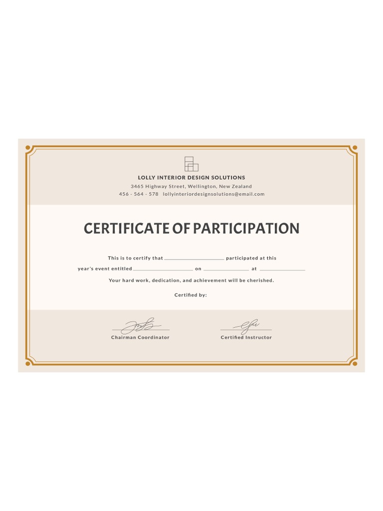 Blank Certificate Template | PDF
