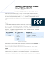 Types of Data & Measurement Scales: Nominal, Ordinal, Interval and Ratio