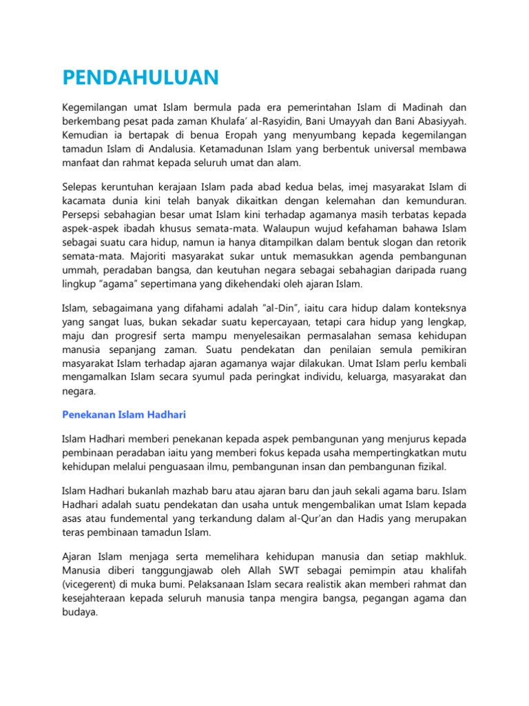 Islam Hadhari Pdf