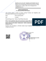 Universitas Dayanu Ikhsanuddin Bau: Surat Keterangan No. 363/Q.13/LPPM-UND/VII/2021