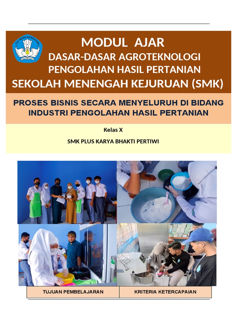 Modul Ajar Dasar Dasar Agriteknologi Hasil Pertanian Pdf